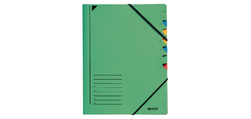 Leitz sorter 7 green cardboard dividers