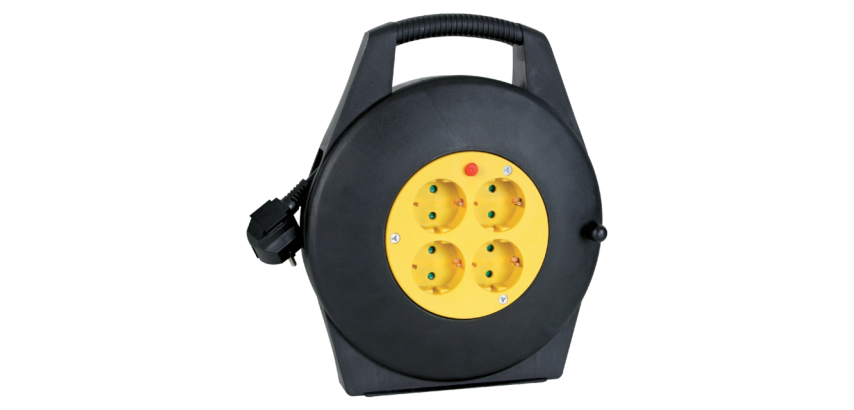 10 m cable reel 4 sockets
