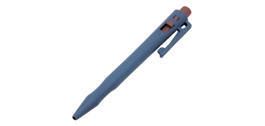 Detectamet Cryo HD detectable ballpoint pen with blue clip
