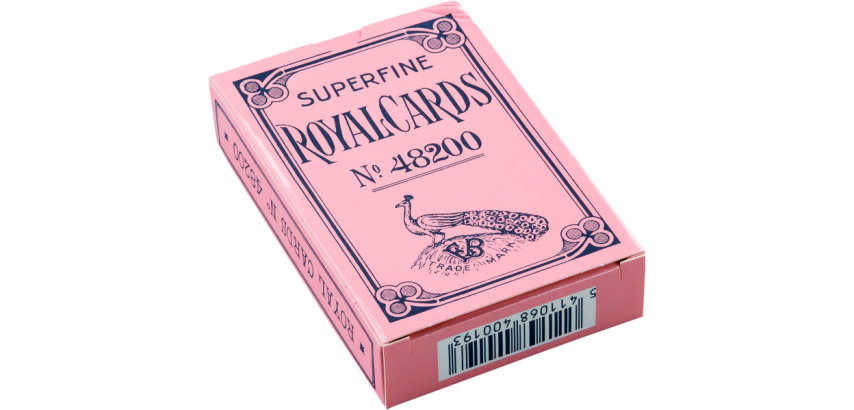 Blue or pink laminated dog playing cards