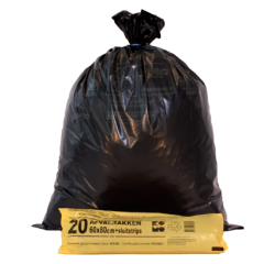 Vuilniszak Komo 60 liter zwart rol à 20 stuks