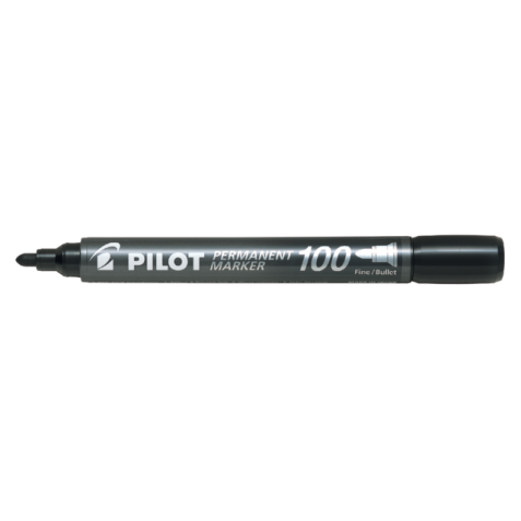 Viltstift PILOT 100 rond fijn zwart