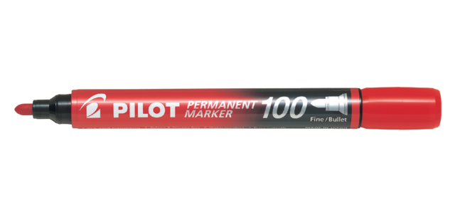 Viltstift PILOT 100 rond fijn rood