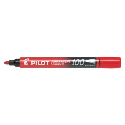 Viltstift PILOT 100 rond fijn rood