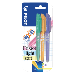 Markeerstift PILOT friXion light soft assorti blister à 3 stuks