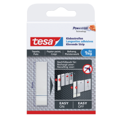 Languette adhésive tesa® Papier peint & Plâtre 1kg blanc 6 pièces