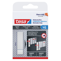 Kleefstrips tesa® behang & pleisterwerk 1kg wit 6 stuks