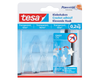 Klevende haak tesa® 0,2kg transparant 5 stuks