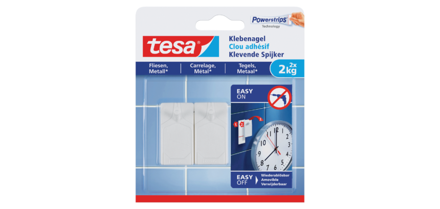 Klebebefestigung tesa® Fliesen & Metall weiß 2kg