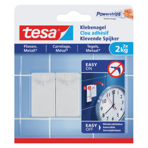 Klevende Spijker tesa® tegels & metaal 2kg wit