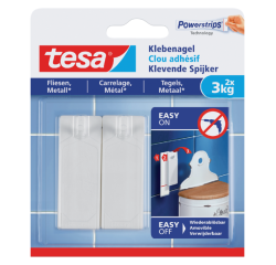 Klevende Spijker tesa® tegels & metaal 3kg wit 2 stuks