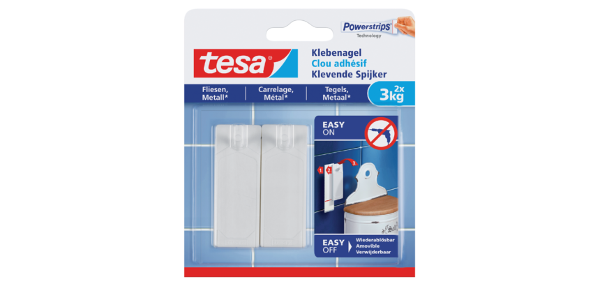 Tesa® Klebenagel für Fliesen & Metall weiß 3kg 2 Stück