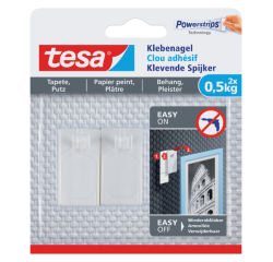 Clou adhésif tesa® Papier peint & Plâtre 0,5kg blanc