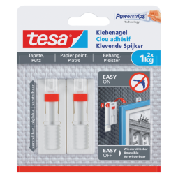 Klevende spijker tesa® behang en pleisterwerk 1kg verstelbaar wit