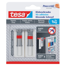 Klevende schroef tesa® behang en pleisterwerk 1kg verstelbaar wit