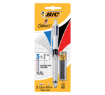 Ballpoint pen BIC 3 colors with mechanical pencil HB 0,7mm Medium white blister 1 piece