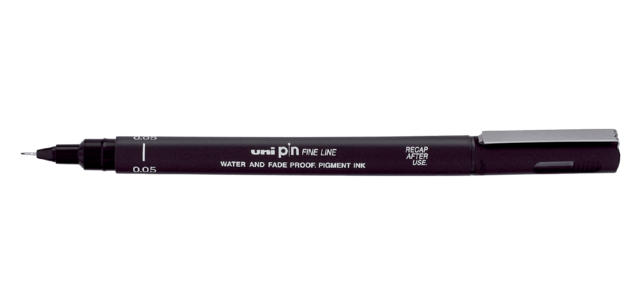 Fineliner Uni-ball Pin 0.05mm zwart