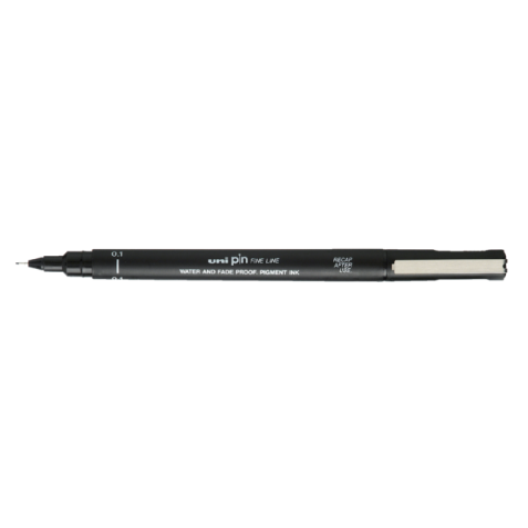 Fineliner Uni-ball Pin 0,1mm noir