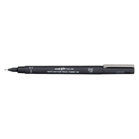 Fineliner Uni-ball Pin 0.4mm zwart
