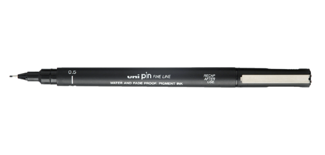 Fineliner Uni-ball Pin 0,5mm noir