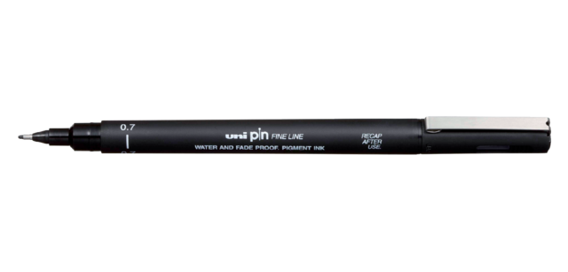 Fineliner Uni-ball Pin 0,7mm noir