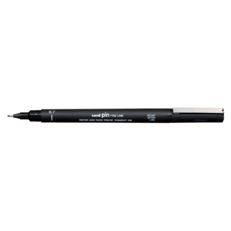 Fineliner Uni-ball Pin 0,7mm noir