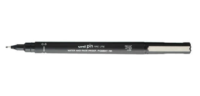 Fineliner Uni-ball Pin 0,8mm noir