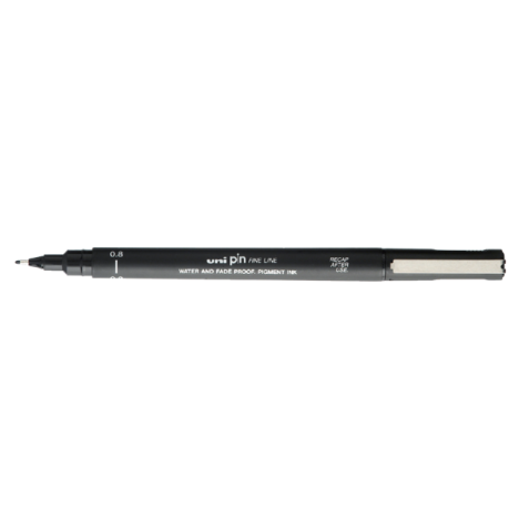 Fineliner Uni-ball Pin 0,8mm noir