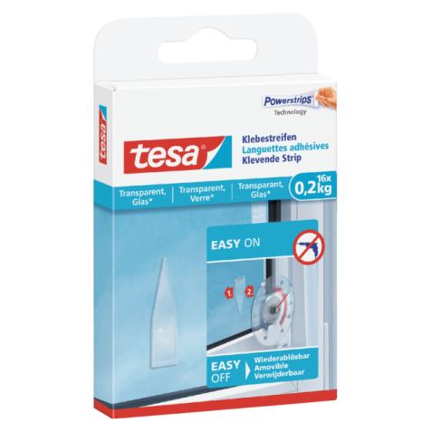 Languette adhésive tesa® double face transparant 0,2kg 16 pièces
