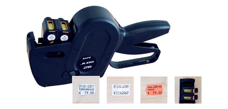 Etiketteertang Sato Judo 26 2 regels 16x26mm