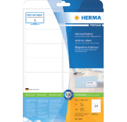 Etiket HERMA 5076 99.1x38.1mm premium wit 350stuks