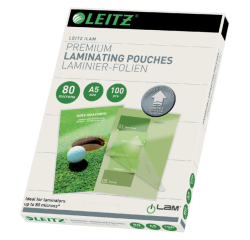 Pochette de plastification Leitz iLAM A5 2x80 microns 100 pièces