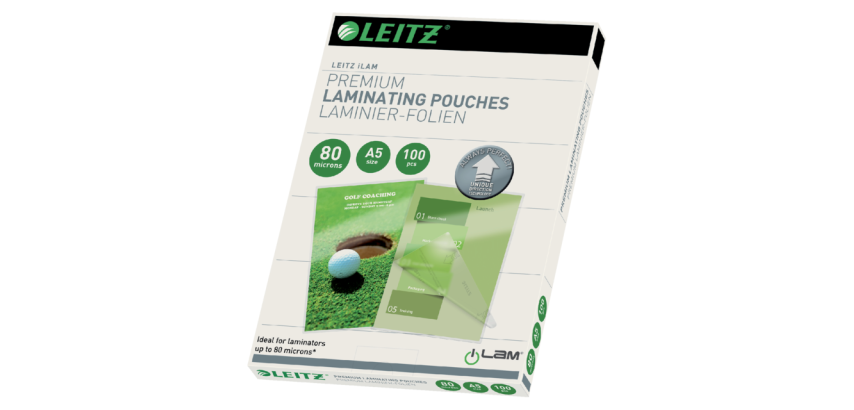 Laminiertaschen Leitz A5 - 2 x 80 µ - Glänzend - Schachtel mit 100