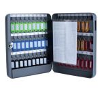 Schlüsselschrank aus Stahl, mit Schlüsselverschluss, dunkelgrau