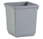 Square conical synthetic wastepaper basket 27L gray