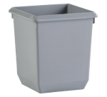 Corbeille à papier synthétique carrée conique 21L gris