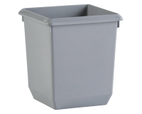 Square conical synthetic wastebasket 21L gray