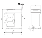 Cafetière électrique Bravilor Novo avec verseuse en verre