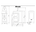 Koffiezetapparaat Bravilor Mondo inclusief 2 glazen kannen