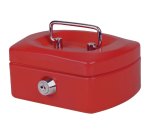 Geldkist Pavo met muntgleuf 125x95x60mm rood