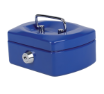 Geldkist Pavo met muntgleuf 125x95x60mm blauw