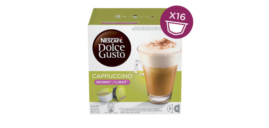 Cappuccino Light Dolce Gusto 16 capsules pour 8 tasses