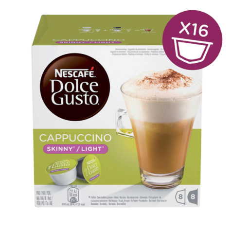 Capsules de cafe Nescafe Dolce Gusto Cappuccino Light Boite de 16 capsules pour 8 tasses on bruneau.lu