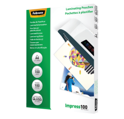Fellowes Laminating Pouch A4 2x100 Micron Glossy 100 Pieces