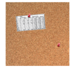 Desq 35x35cm Cork Bulletin Board