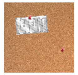 Tableau d'affichage Desq 35x35cm liège