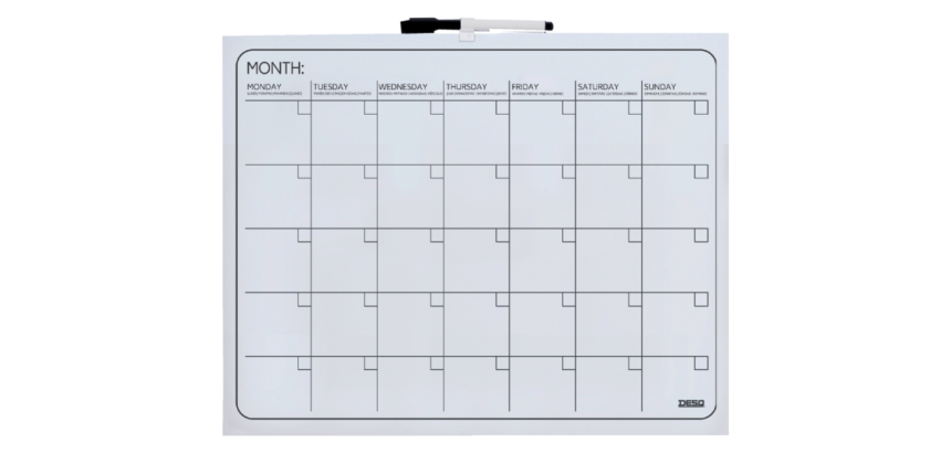 Planbord Desq maand 40x50cm magnetisch