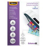 Fellowes pochette à plastifier Enhance80 ft 154 x 216 mm,  160 microns (2 x 80 microns), paquet de 25