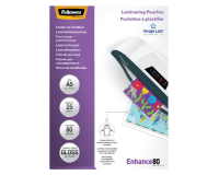Fellowes lamineerhoes Enhance80 ft 154 x 216 mm,  160 micron (2 x 80 micron), pak van 25 stuks