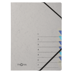 GB_Pagna trieur Easy Grey pour ft A4, 7 compartiments, bleu